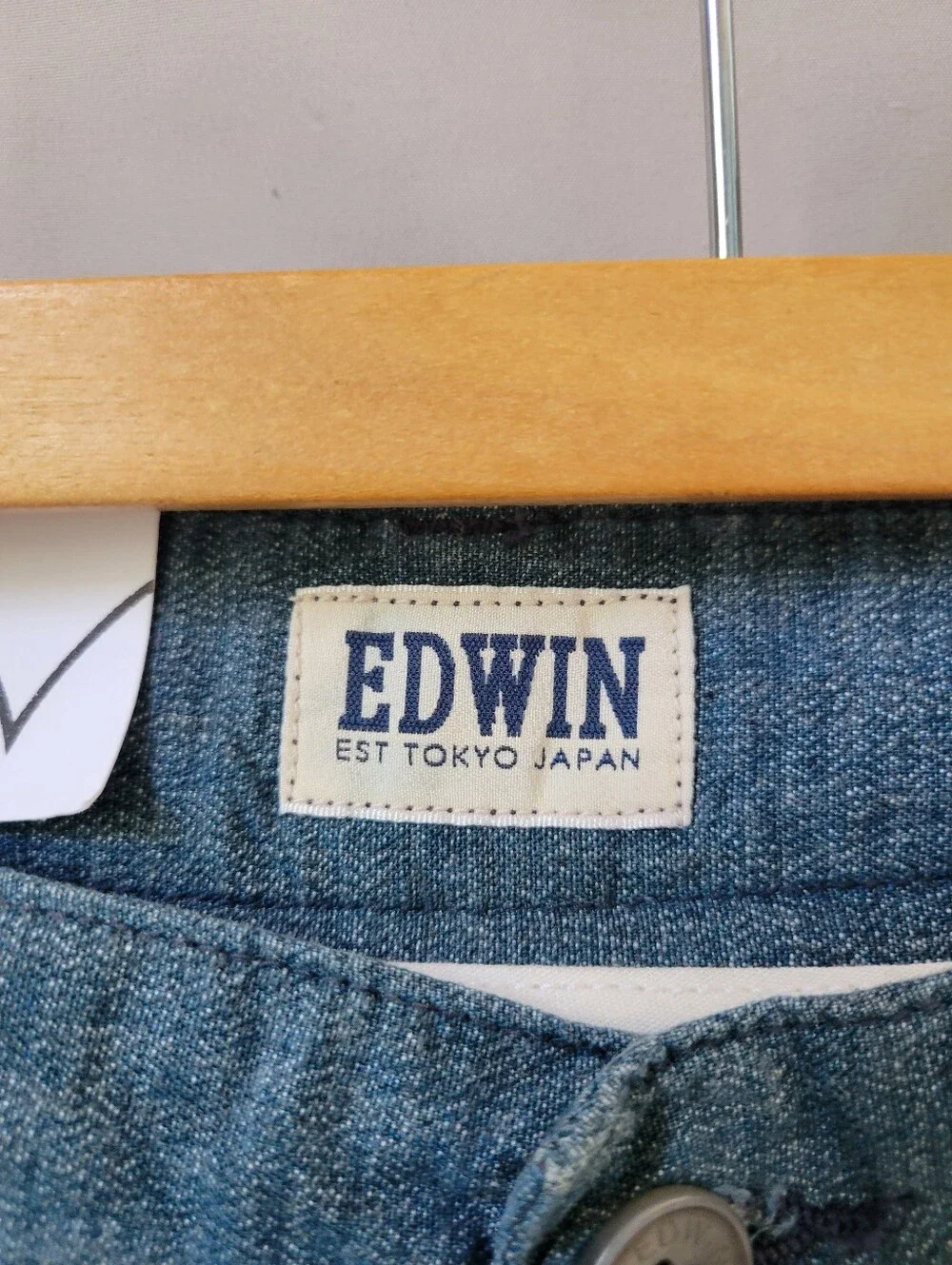 NEW Edwin Japanese Twisted Chambray Pleated Trouser Denim Pant Blue 38